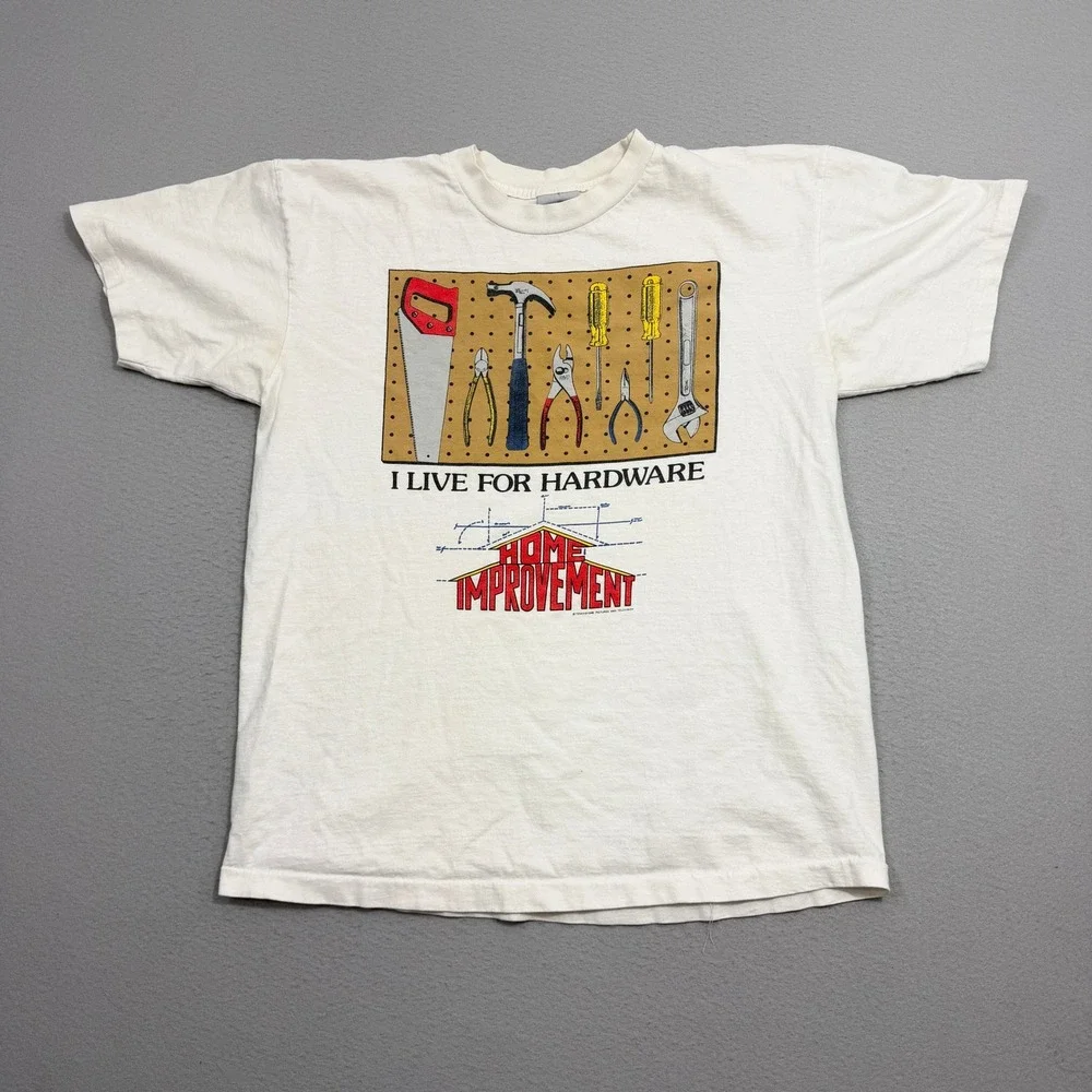 Stanley DeSantis T-Shirt XL White Home Improvement I Live For Hardware Vintage